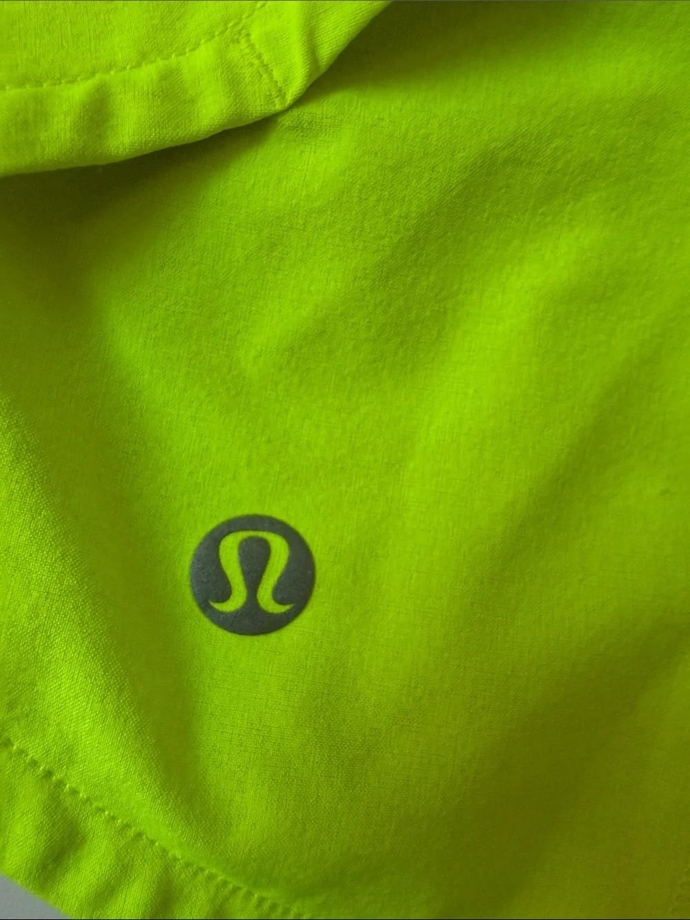 (006)lululemon athletica Neon Yellow High-Waist Athletic Shorts